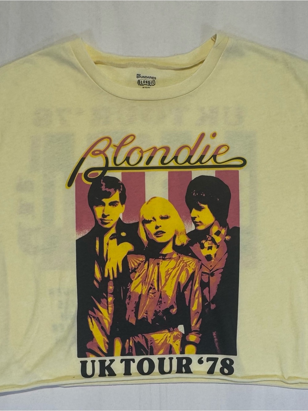 Guess Blondie UK Tour '78 Graphic Tee in Pale Yellow - Picture 9 of 9